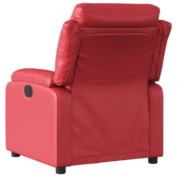 vidaXL Fauteuil inclinable électrique Rouge Similicuir