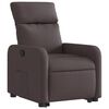 vidaXL Fauteuil inclinable marron fonc&eacute; tissu
