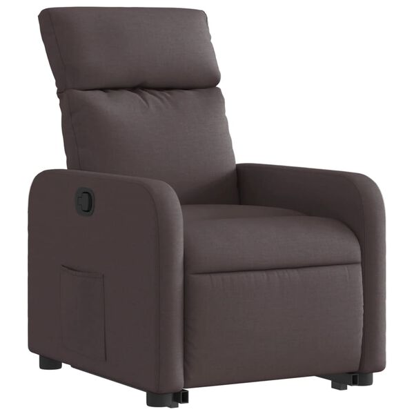 vidaXL Fauteuil inclinable marron fonc&eacute; tissu