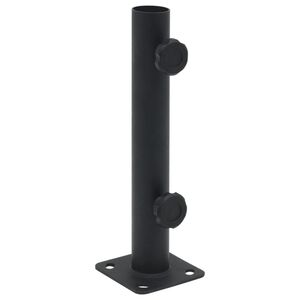 vidaXL Base de parasol pour m&acirc;t &Oslash;32/34/38 mm noir mat acier