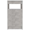 vidaXL Armoire &agrave; tiroirs Gris b&eacute;ton 40x50x76 cm Bois d'ing&eacute;nierie
