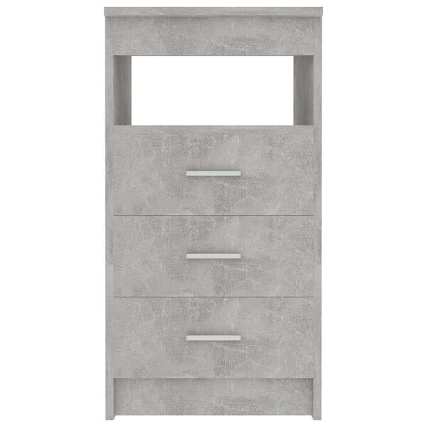 vidaXL Armoire &agrave; tiroirs Gris b&eacute;ton 40x50x76 cm Bois d'ing&eacute;nierie
