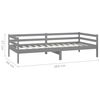 vidaXL Lit de jour sans matelas gris bois de pin massif 90x200 cm