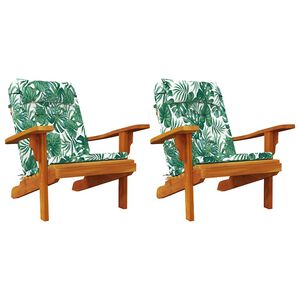 vidaXL Coussins de chaise Feuille 2 pcs Motif feuille 58 x 77 x 4,5 cm