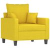 vidaXL Fauteuil avec repose-pied Jaune clair 60 cm Tissu