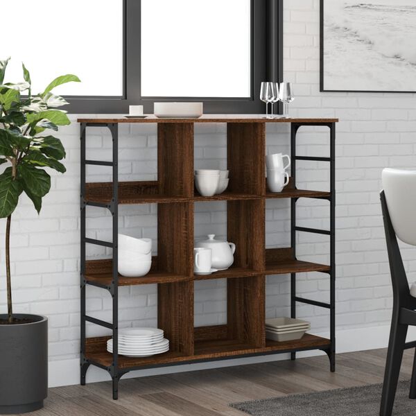 vidaXL Buffet chêne marron 102x32x103,5 cm bois d'ingénierie