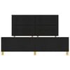 vidaXL Cadre de lit avec t&ecirc;te de lit Noir 180 x 200 cm tissu