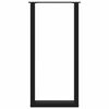 vidaXL Pieds de table de bar en U 2 pièces Noir 40 x (100-101) cm Acier