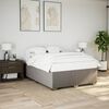 vidaXL Sommier &agrave; lattes de lit avec matelas Taupe 140x190 cm Tissu