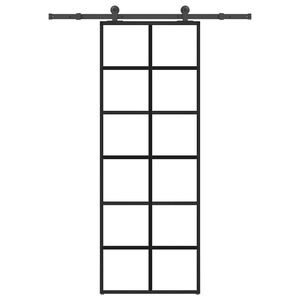 vidaXL Porte coulissante avec kit de quincaillerie 76x205 cm Verre ESG