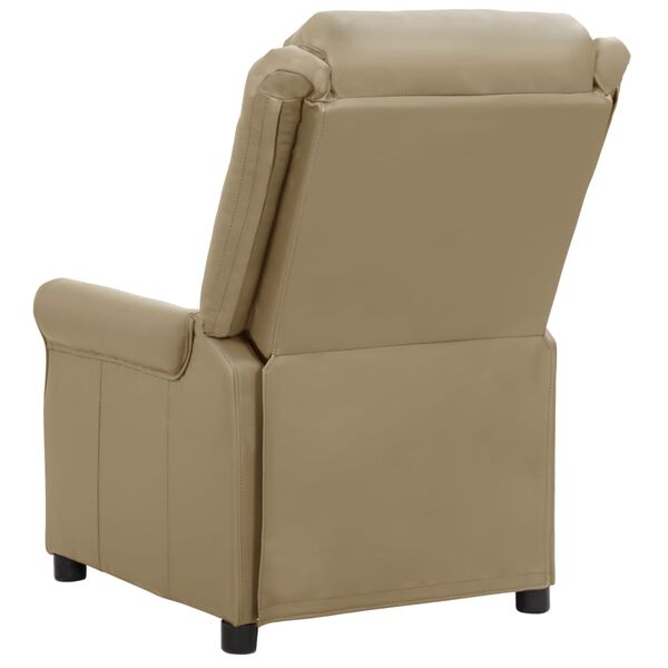 vidaXL Fauteuil de massage Cappuccino Similicuir