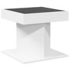 vidaXL Table basse avec LED blanc 50x50x45 cm bois d'ing&eacute;nierie
