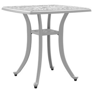 vidaXL Table de jardin blanc 53x53x53 cm aluminium coul&eacute;
