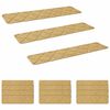 vidaXL Tapis d'escalier 15 pc 76 x 20 cm Beige Polyester Rectangulaire