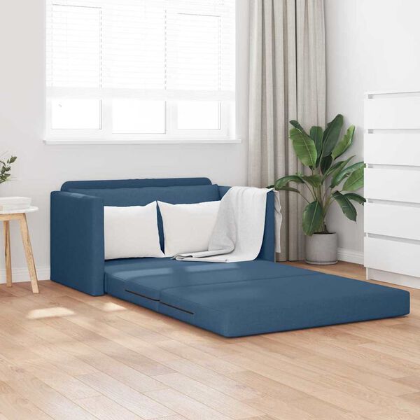 vidaXL Canap&eacute;-Lit 110cm Bleu tissu