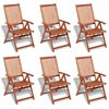 vidaXL Ensemble à manger d'extérieur 7 pcs Bois d'acacia solide