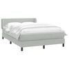 vidaXL Sommier &agrave; lattes de lit et matelas gris clair 160x220cm velours