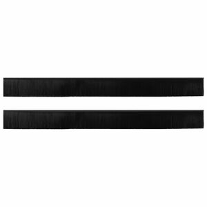 vidaXL Brosses de porte adh&eacute;sives 2 pcs Noir 100 cm