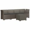 vidaXL Canap&eacute; de jardin 4 places avec coussins look rotin PP