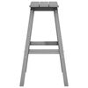 vidaXL Ensemble de bar de jardin 4 pcs Gris clair HDPE