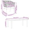 vidaXL Ensemble &agrave; manger jardin coussins 7pcs marron poly rotin verre
