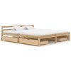vidaXL Cadre de lit avec 4 tiroirs Bois de pin massif 160x200 cm