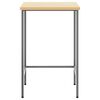vidaXL Table d'angle Gris 55 x 55 x 85 cm Acier et bois lamin&eacute;