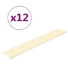 vidaXL Panneaux muraux 12 pcs Cr&egrave;me 90x15 cm Similicuir 1,62 m&sup2;