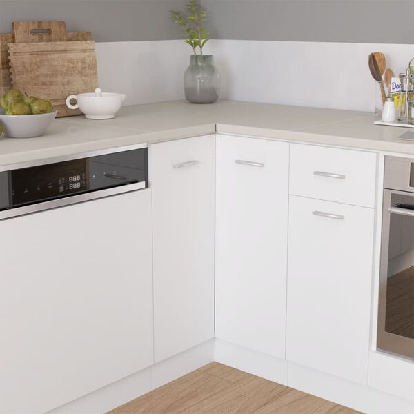 vidaXL Comptoir d'angle de cuisine Cr&egrave;me Agglom&eacute;r&eacute;