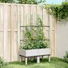 vidaXL Jardini&egrave;re avec treillis blanc 80x40x142,5 cm PP