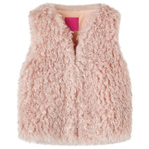 Gilet pour enfants fausse fourrure rose clair 92