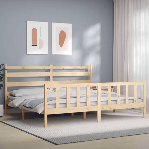 vidaXL Cadre de lit sans matelas 200x200 cm bois massif de pin