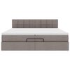 VidaXL Cadre de lit ottoman avec matelas taupe 200x200 cm tissu