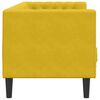 vidaXL Canap&eacute; Chesterfield avec traversins 3 places jaune velours