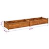 vidaXL Lit sur&eacute;lev&eacute; de jardin Bois d'acacia 200x50x25 cm