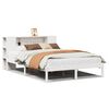 vidaXL Lit bibliothèque sans matelas blanc 140x190 cm bois pin massif