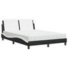 vidaXL Cadre de lit sans matelas Zadar noir et blanc 120x200 cm similicuir