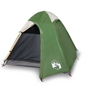 vidaXL Tente de camping &agrave; d&ocirc;me 2 personne vert imperm&eacute;able