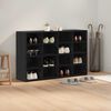 vidaXL Cabinet &agrave; chaussures avec &eacute;tag&egrave;re Ch&ecirc;ne noir 103 x 30 x 67 cm