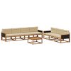 vidaXL Ensemble de canap&eacute;s d'ext&eacute;rieur 8 pcs Naturel et Beige