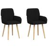 vidaXL Chaises de salle &agrave; manger 2 pc Tissu Noir 56,5 x 50 x 87,5 cm