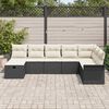vidaXL Ensemble de canap&eacute; de jardin avec coussin 8 pcs Noir Poly rotin