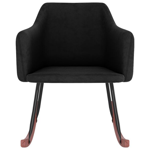 vidaXL Chaise &agrave; bascule Noir Velours