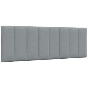 vidaXL Coussin de t&ecirc;te de lit Hanko gris clair 120 cm tissu