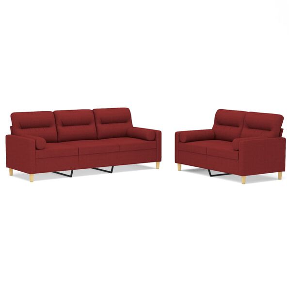 vidaXL Ensemble de canap&eacute;s 2 pcs coussins d&eacute;coratifs et coussins