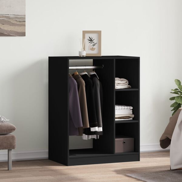 vidaXL Garde-robe noir 77x48x102 cm bois d'ing&eacute;nierie