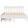 vidaXL Cadre de lit sans matelas blanc 120x200 cm bois de pin massif