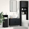 vidaXL Meuble de Lavabo de Salle de Bain Ch&ecirc;ne noir 80 x 30 x 60 cm