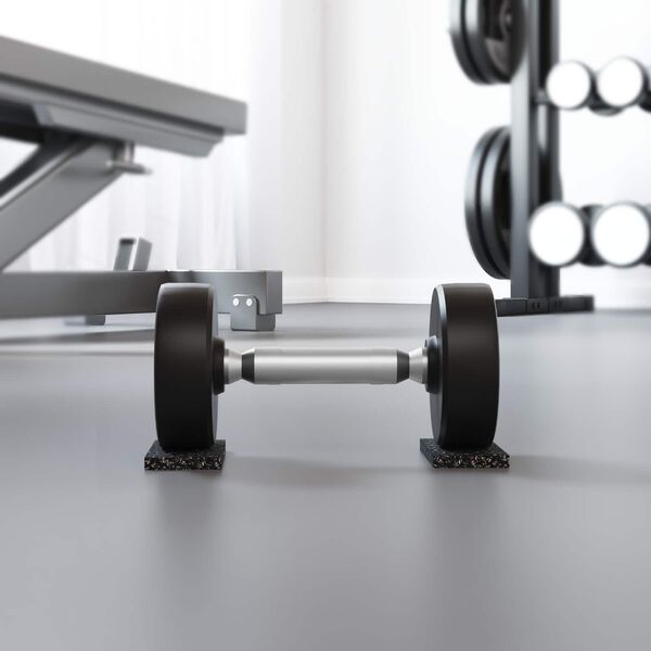 vidaXL Rouleau en caoutchouc Noir Caoutchouc