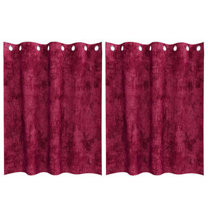 vidaXL Rideaux en velours 2 pcs Bordeaux 140 x 140 cm Velours